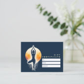 ヨガ瞑想インストラクターツリーポーズフルムーン 割引カード (スタンド正面)