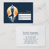 ヨガ瞑想インストラクターツリーポーズフルムーン 割引カード (正面/裏面)