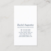 ヨガ瞑想インストラクターツリーポーズフルムーン 名刺 (裏面)