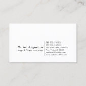 ヨガ瞑想インストラクターツリーポーズ金ゴールドOMサイン 名刺 (裏面)