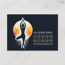 ヨガ瞑想インストラクターツリーポーズ10クラスパス ロイヤリティカード