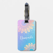 ヨガ瞑想インストラクターバラゴールドフォイルマンダラ ラゲッジタグ (裏面縦)