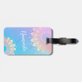 ヨガ瞑想インストラクターバラゴールドフォイルマンダラ ラゲッジタグ (裏面横)