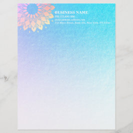 ヨガ瞑想インストラクターバラゴールドフォイルマンダラ レターヘッド