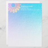 ヨガ瞑想インストラクターバラゴールドフォイルマンダラ レターヘッド (正面/裏面)