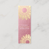 ヨガ瞑想インストラクターバラ金ゴールドマンダラロータス スキニー名刺 (正面)