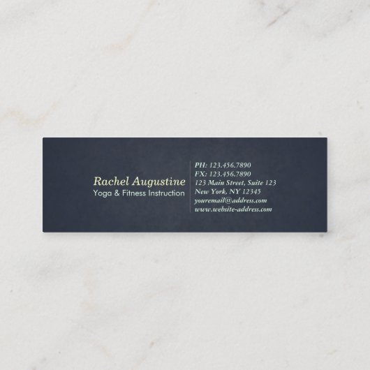 ヨガ瞑想インストラクターバラ金ゴールドマンダラロータス スキニー名刺 (裏面)