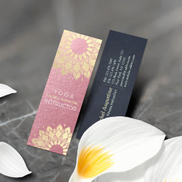 ヨガ瞑想インストラクターバラ金ゴールドマンダラロータス スキニー名刺