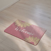 ヨガ瞑想インストラクターバラ金ゴールドマンダラロータス ドアマット