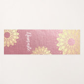 ヨガ瞑想インストラクターバラ金ゴールドマンダラロータス ヨガマット (正面(横))