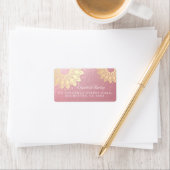 ヨガ瞑想インストラクターバラ金ゴールドマンダラロータス ラベル (インサイチュ)