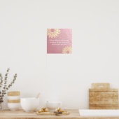 ヨガ瞑想インストラクターバラ金ゴールドマンダラ引用文 ポスター (キッチン)