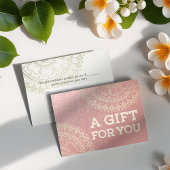 ヨガ瞑想インストラクターピンクゴールドフォイルマンダラ 割引カード