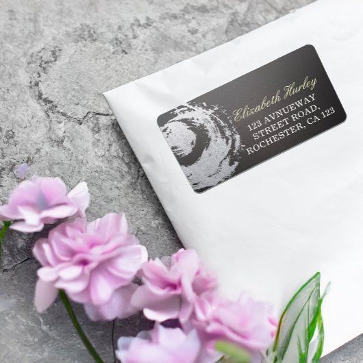 ヨガ瞑想インストラクターブラックシルバーゼンシンボル ラベル