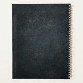 ヨガ瞑想インストラクターブラック金ゴールドツリー引用文 プランナー手帳 (裏面)