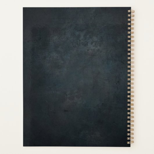 ヨガ瞑想インストラクターブラック金ゴールドツリー引用文 プランナー手帳 (裏面)