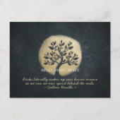 ヨガ瞑想インストラクターブラック金ゴールドツリー引用文 ポストカード (正面)