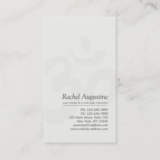 ヨガ瞑想インストラクターブラック金ゴールドOMマンダラ 名刺 (裏面)