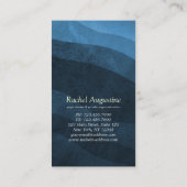 ヨガ瞑想インストラクターブルーと金ゴールドOMシンボル 名刺 (裏面)