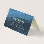 ヨガ瞑想インストラクターブルー金ゴールドマンダラ価格 名刺 (裏面)