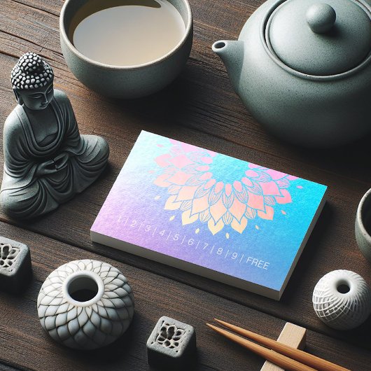 ヨガ瞑想インストラクターマンダラロイヤリティパンチ ロイヤリティカード