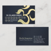 ヨガ瞑想インストラクターライフコーチクラスパス ロイヤリティカード (正面/裏面)