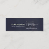 ヨガ瞑想インストラクターライフコーチOMシンボルミ スキニー名刺 (裏面)