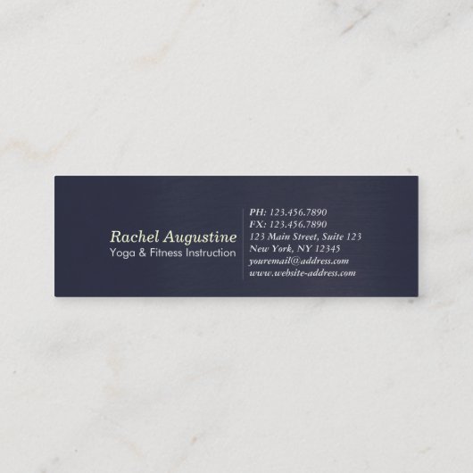 ヨガ瞑想インストラクターライフコーチOMシンボルミ スキニー名刺 (裏面)