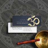 ヨガ瞑想インストラクターライフコーチOMシンボル スキニー名刺