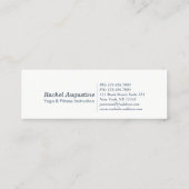 ヨガ瞑想インストラクターライフコーチOMシンボル スキニー名刺 (裏面)