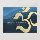 ヨガ瞑想インストラクターライフコーチOM引用文ポー ポストカード (正面)