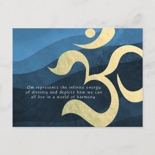 ヨガ瞑想インストラクターライフコーチOM引用文ポー ポストカード (正面)