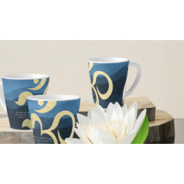 ヨガ瞑想インストラクターライフコーチOM引用文ラ カフェラテマグ