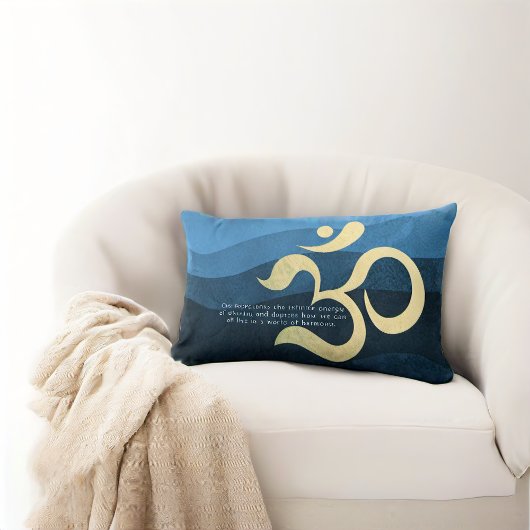 ヨガ瞑想インストラクターライフコーチOM引用文ルー ランバークッション