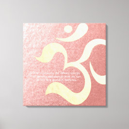 ヨガ瞑想インストラクターライフコーチOM引用文 キャンバスプリント