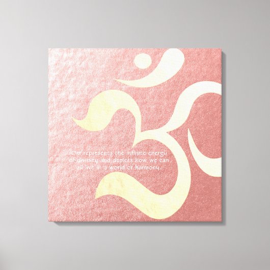 ヨガ瞑想インストラクターライフコーチOM引用文 キャンバスプリント (正面)