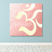 ヨガ瞑想インストラクターライフコーチOM引用文 キャンバスプリント (インサイチュ (ウッドフロア))