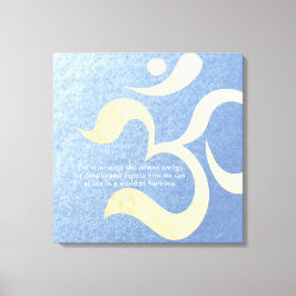 ヨガ瞑想インストラクターライフコーチOM引用文 キャンバスプリント