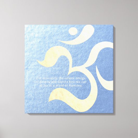 ヨガ瞑想インストラクターライフコーチOM引用文 キャンバスプリント (正面)