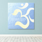 ヨガ瞑想インストラクターライフコーチOM引用文 キャンバスプリント (インサイチュ (ウッドフロア))