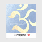 ヨガ瞑想インストラクターライフコーチOM引用文 シール (シート)