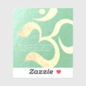 ヨガ瞑想インストラクターライフコーチOM引用文 シール (シート)