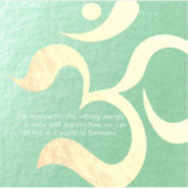 ヨガ瞑想インストラクターライフコーチOM引用文 シール (正面)