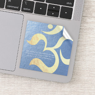 ヨガ瞑想インストラクターライフコーチOM引用文 シール