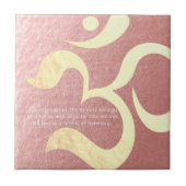 ヨガ瞑想インストラクターライフコーチOM引用文 タイル (正面)