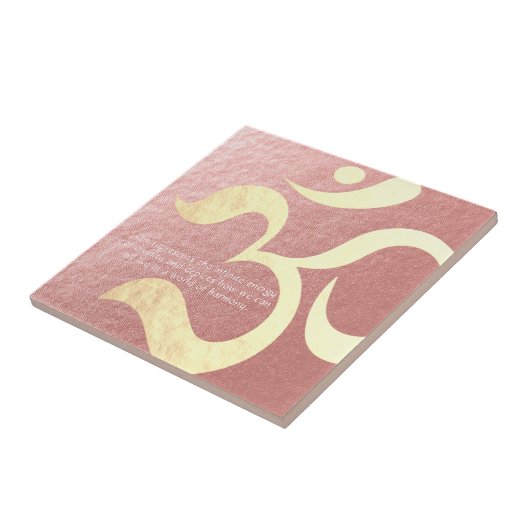 ヨガ瞑想インストラクターライフコーチOM引用文 タイル (側面)