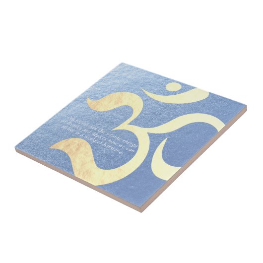 ヨガ瞑想インストラクターライフコーチOM引用文 タイル (側面)