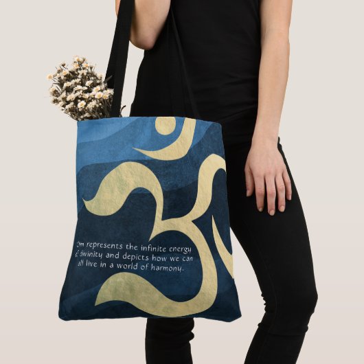 ヨガ瞑想インストラクターライフコーチOM引用文 トートバッグ (クローズアップ)