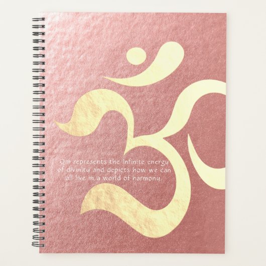 ヨガ瞑想インストラクターライフコーチOM引用文 プランナー手帳 (正面)