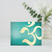 ヨガ瞑想インストラクターライフコーチOM引用文 ポストカード (スタンド正面)